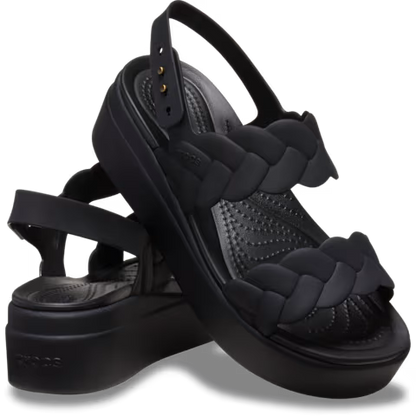 Crocs Women's Brooklyn Woven Low Wedge Sandals